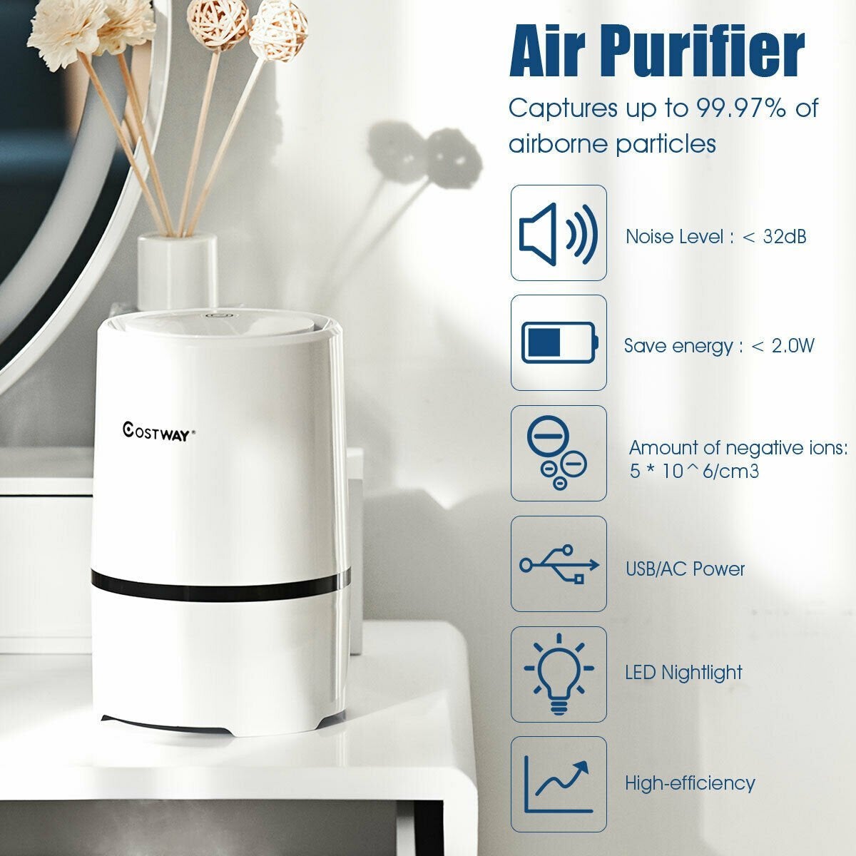 Ionizer HEPA Air Purifier