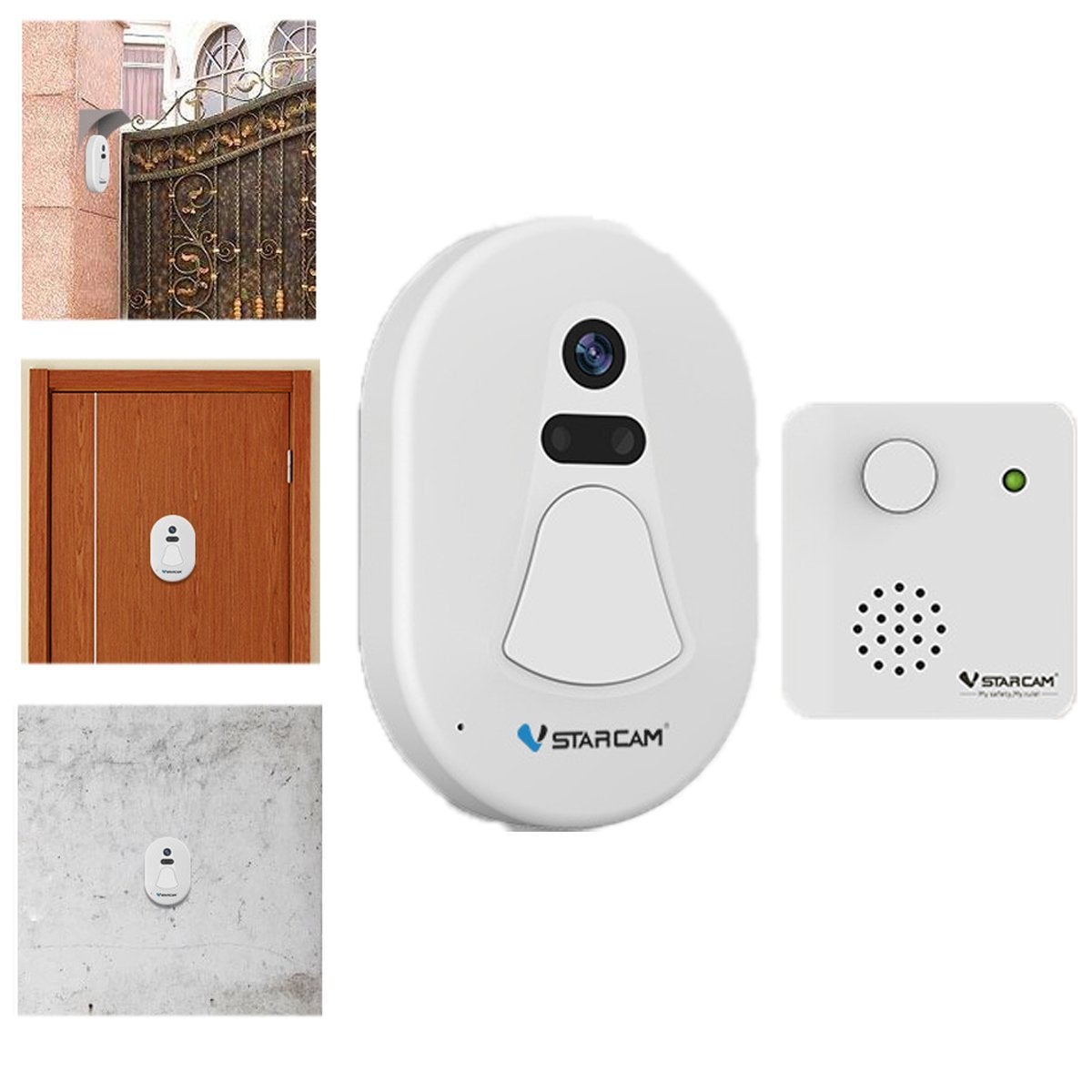 Wireless WIFI Smart Doorbell Door Camera Phone Ring HD Photo Home Indoor Outdoor