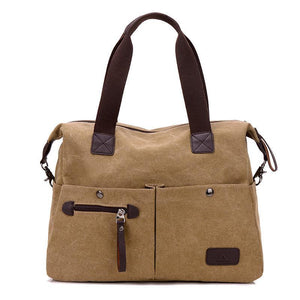 Ladies Handbag Multipockets Canvas Bag