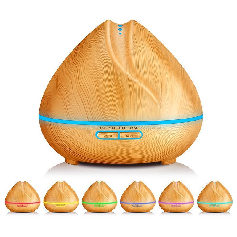 Wood Grain Humidifier with LED Lamp