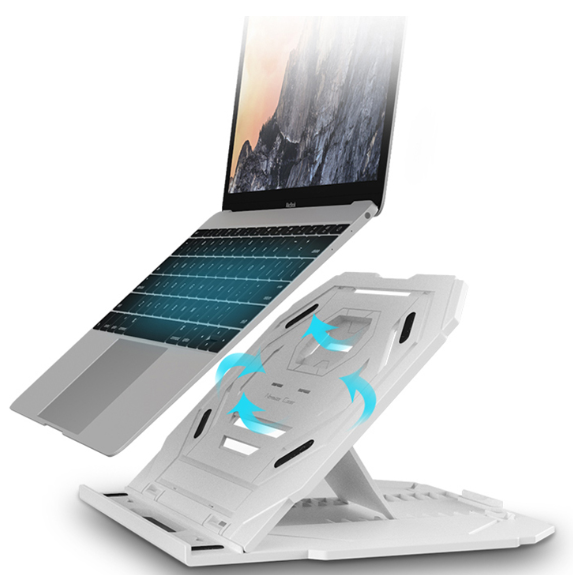 Adjustable Foldable Laptop Riser Stand With Rotatable Base