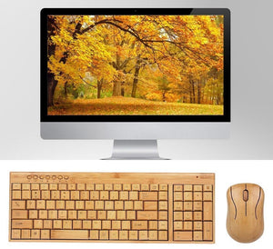 Eco Friendly Bamboo Keyboard and Mouse