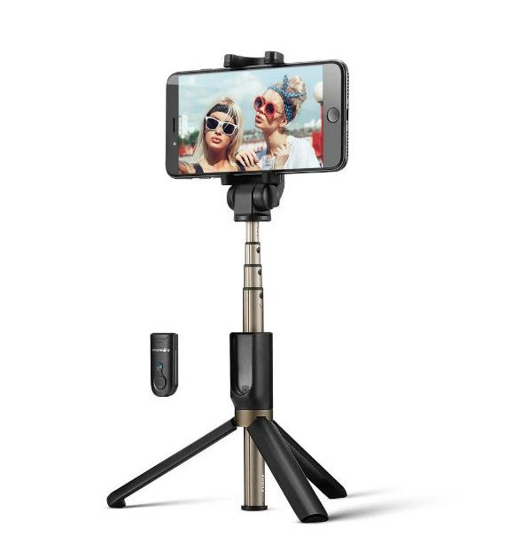 Foldable Extended Bluetooth Remote Tripod Selfie Stick Mono Pod