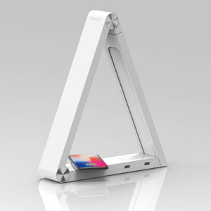 LED Triangle Wireless Charging Table Lamp