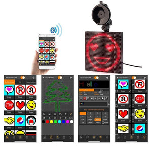 Full Color Bluetooth Emoticon LED Car Sign Display