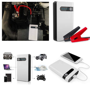 Portable Car Battery Jump Starter (12V 12000mah 400A), USB Power Bank, LED Flashlight