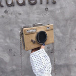 Fashion Camera Shape Clutch Nubuck Shoulder Bag